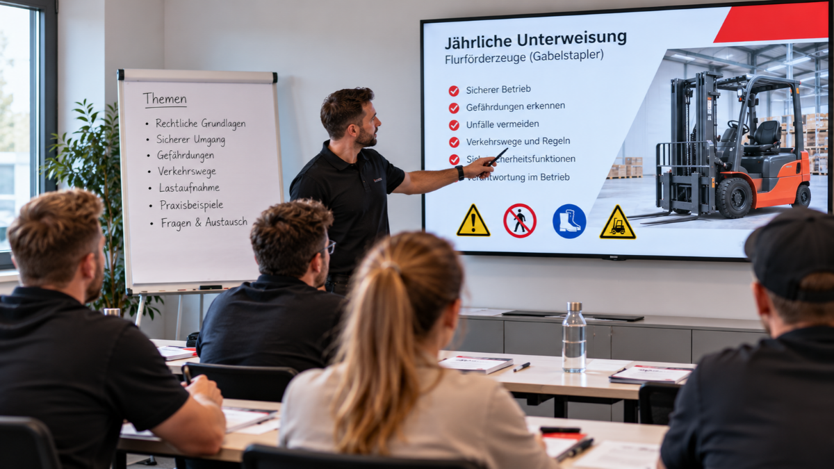 Jährliche Unterweisung Flurförderzeuge