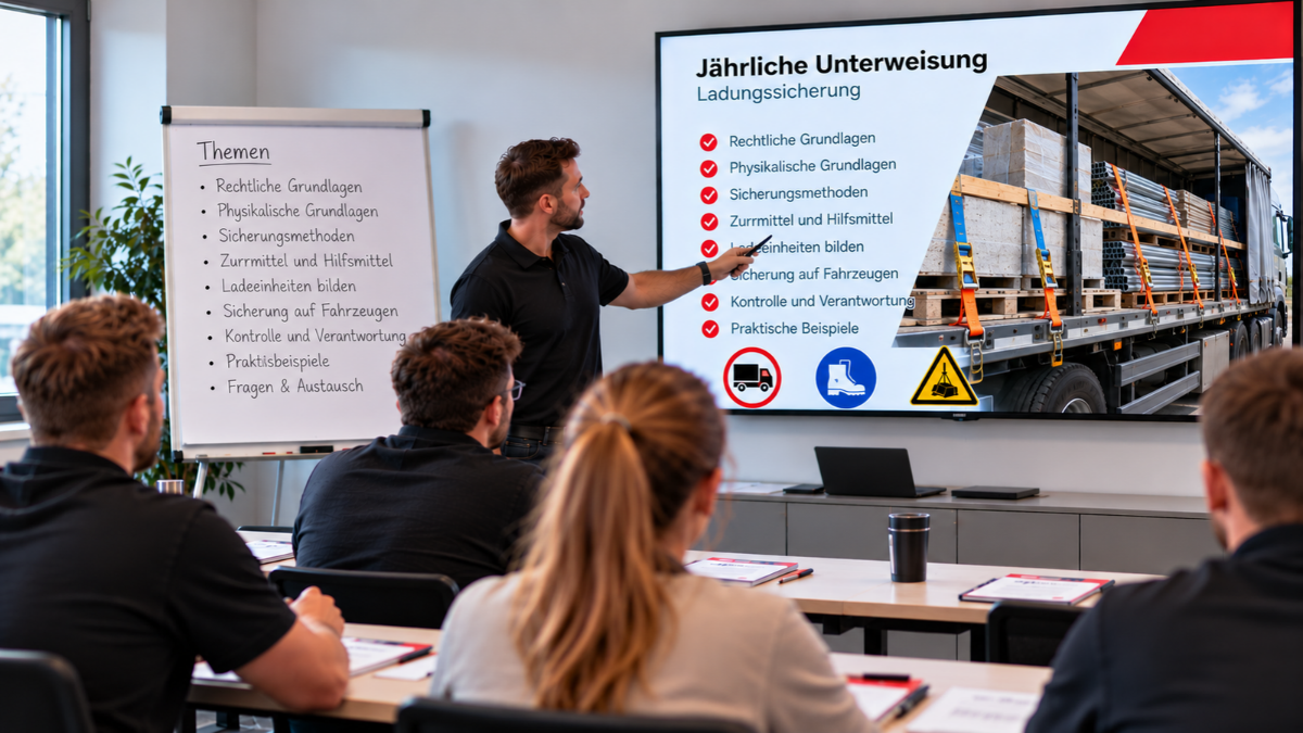 Jährliche Unterweisung Ladungssicherung
