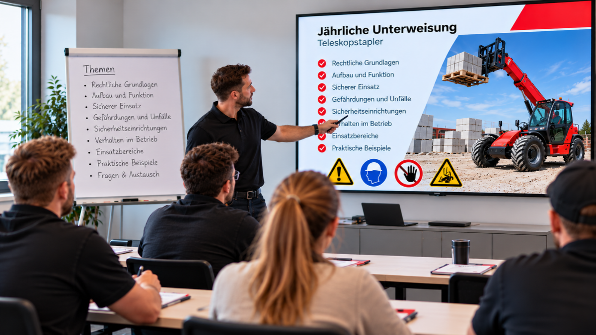 Jährliche Unterweisung Teleskopstpaler