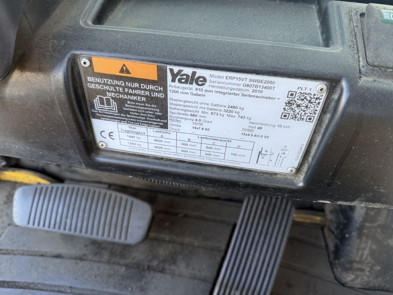 Yale ERP15VTSWB Elektro 3 Rad-Stapler – Nr. G008057 – Bild 6